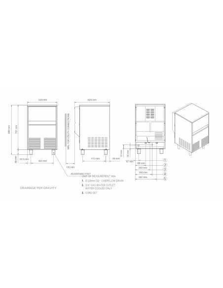 Fabbricatore ghiaccio granulare - Aria/Acqua 70 kg/24h Fabbricatore ghiaccio granulare - Aria/Acqua 70 kg/24h