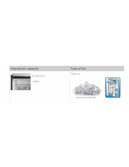 Fabricador de hielo granulado - Aire/Agua 200 kg/24h Fabricador de hielo granulado - Aire/Agua 200 kg/24h