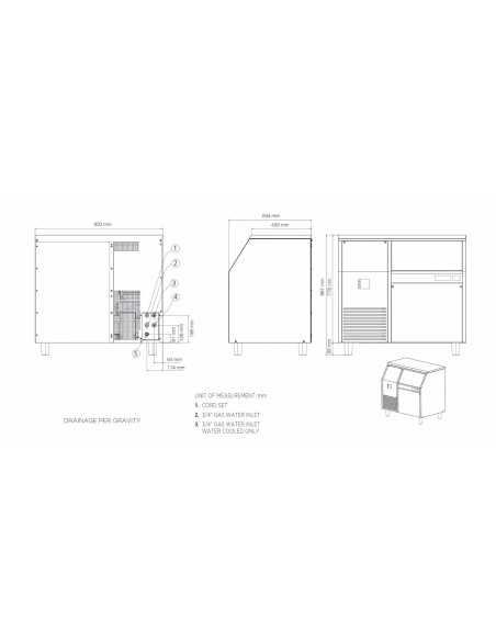 Granular ice maker - Air/Water 200 kg/24h Granular ice maker - Air/Water 200 kg/24h
