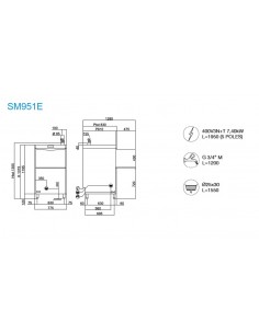 Electronic washers - Basket cm 60x67 - cm 77.5 x 81 x 136 h 2