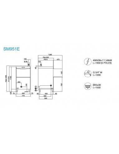 Lavadores electrónicos - Cesta cm 60x67 - cm...