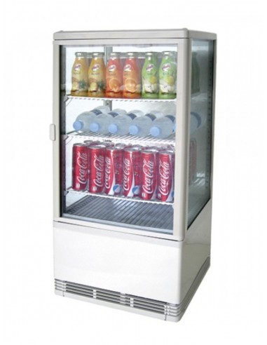 Refrigerator cabinet - Capacity lt 68 - N.4 glass sides - cm 42.7 x 38.4 x 88.5 h
