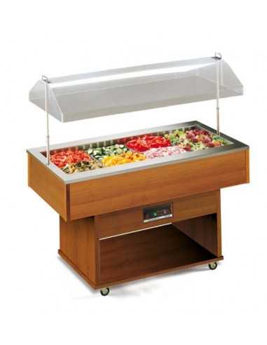 Buffet Island para la gastronomía - Estático - cm 142.3 x 75 x 153.8h