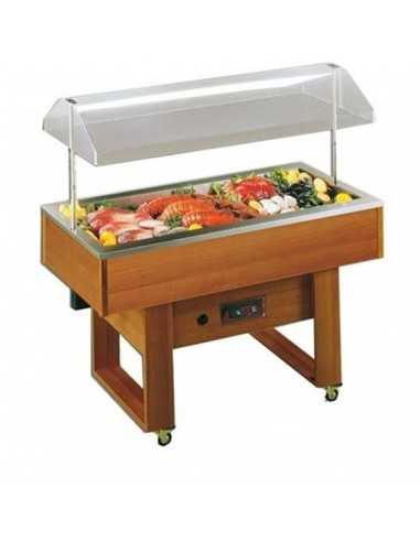 Fish buffet island - Statico - cm 142.3 x 75 x 147.8h