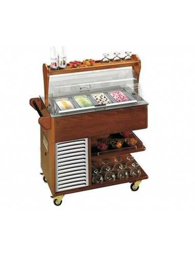 Ice cream trolley - N.5 bowls - cm 102.7 x 57.5 x 121h