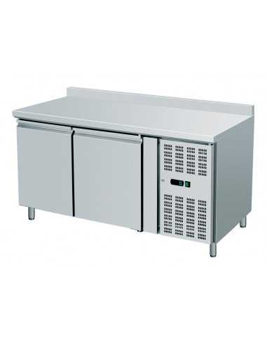 Tavolo refrigerato - Alzatina - N. 2 porte - cm 136 x 70 x 95 h