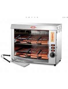 Professional toaster 6 tongs - With steel heating elements