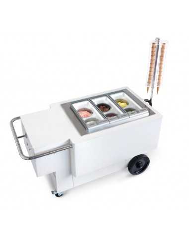 Ice cream cart - N. 6 carapines - cm L 1709 x P 78.9 x H 87.5