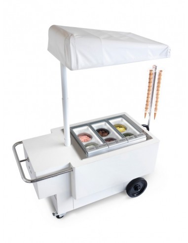 Ice cream cart - N. 6 carapines - cm L 1709 x P 78.9 x H 87.5