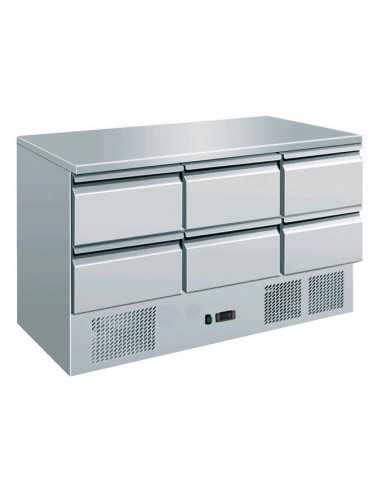 Refrigerated Salads - N.6 drawers - cm 136.5 x 70 x H 85