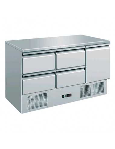 Refrigerated Salads - N.1 door - N.4 drawers - cm 136.5 x 70 x 85 h