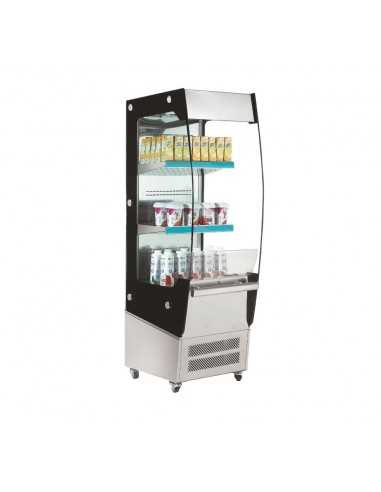 Espositore murale refrigerato - N. 2 ripiani - Temperatura +2/+10 °C - Ventilato - cm 49.5 x 67 x 145 h