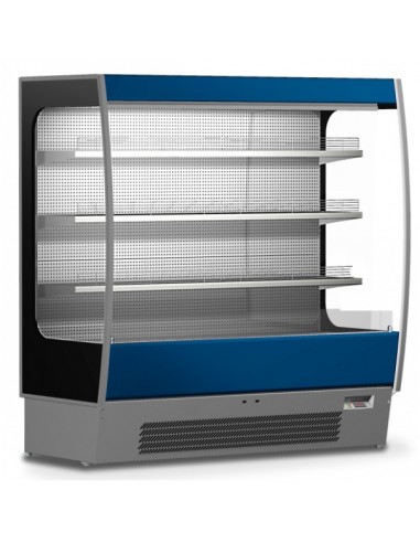 Pantalla refrigerada de pared vertical - Adecuado para cortes fríos y lácteos - Temperatura +/+ °C - Ventilado - cm 193.5 x 88.8 x 199.1 h