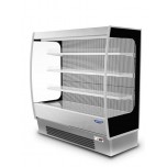 Vertical wall-mounted refrigerated display unit - Stainless steel - Mod. LIDOCI - Suitable for prepackaged meats - Temperature +
