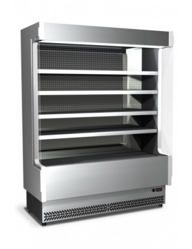 Refrigerated wall display - Stainless steel - Suitable for cold cuts and dairy - Temperature +°/+°C - cm 68 x 60.2 x 197h