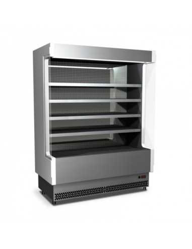 Espositore murale refrigerato - Per carne preconfezionata - Acciaio inox - Temp. +0/+2°C - Ventilato - cm 133 x 76.4 x 204h