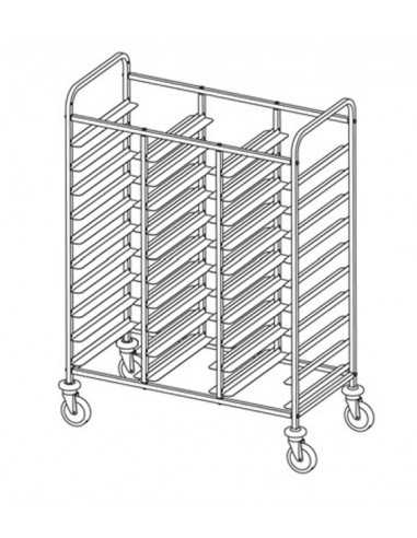 Trays - Guides to L - N. 30 x GN 1/1 - cm 116 x 60 x 150 h