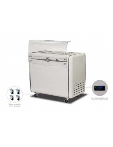 Pozzetto gelato - N. 6 + 4 carapinas Lt 7.5 - cm 106.8 x 69 x 98.4 (125.7 h)