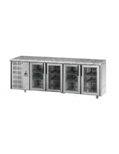 Tavolo refrigerato - N.4 Porte a vetro - Motore a...
