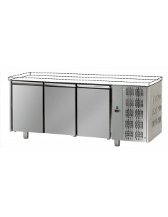 Countertop-less refrigerated table with 3 doors -...