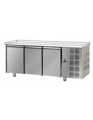 Countertop-less refrigerated table with 3 doors...