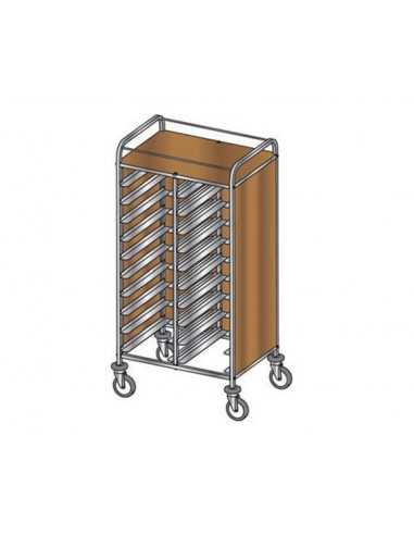 Portavassoi - Pannelli nobilitato - N. 24 x GN 1/1 - cm 80x 60x 172 h