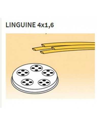 Trafile formati vari in lega ottone - Bronzo - Per macchina pasta fresca modello MPF8N - Linguine 4 x 1.6 mm 4