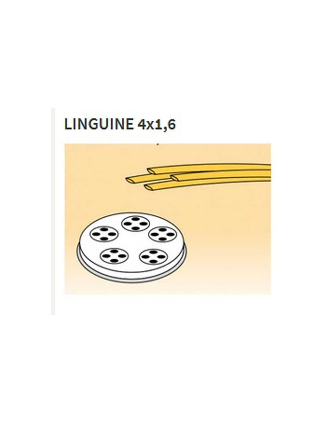 Matrices de aleación de latón de varias formas - Bronce - Para máquina de pasta fresca modelo MPF8N - Linguine 4 x 1,6 mm 4