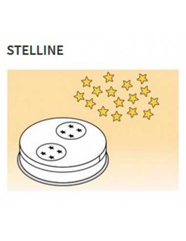 Trafile formati vari in lega ottone - Bronzo - Per macchina pasta fresca modello MPF8N - Stelline mm 5
