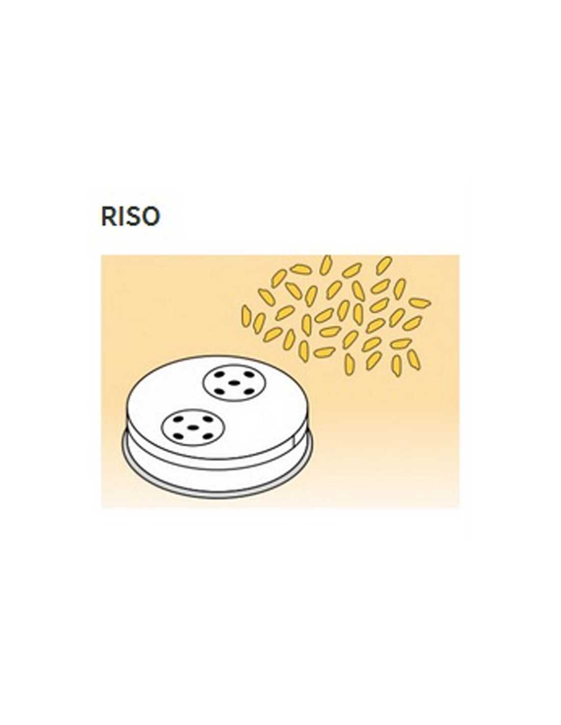 Trafile formati vari in lega ottone - Bronzo - Per macchina pasta fresca modello MPF8N - Riso mm 7