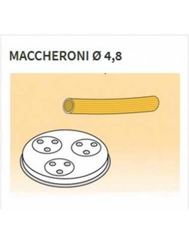 Trafile formati vari in lega ottone - Bronzo - Per macchina pasta fresca modello MPF8N - Maccheroni Ø mm 4,8