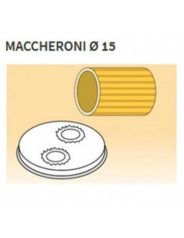 Trafile formati vari in lega ottone - Bronzo - Per macchina pasta fresca modello MPF8N - Maccheroni Ø mm 15