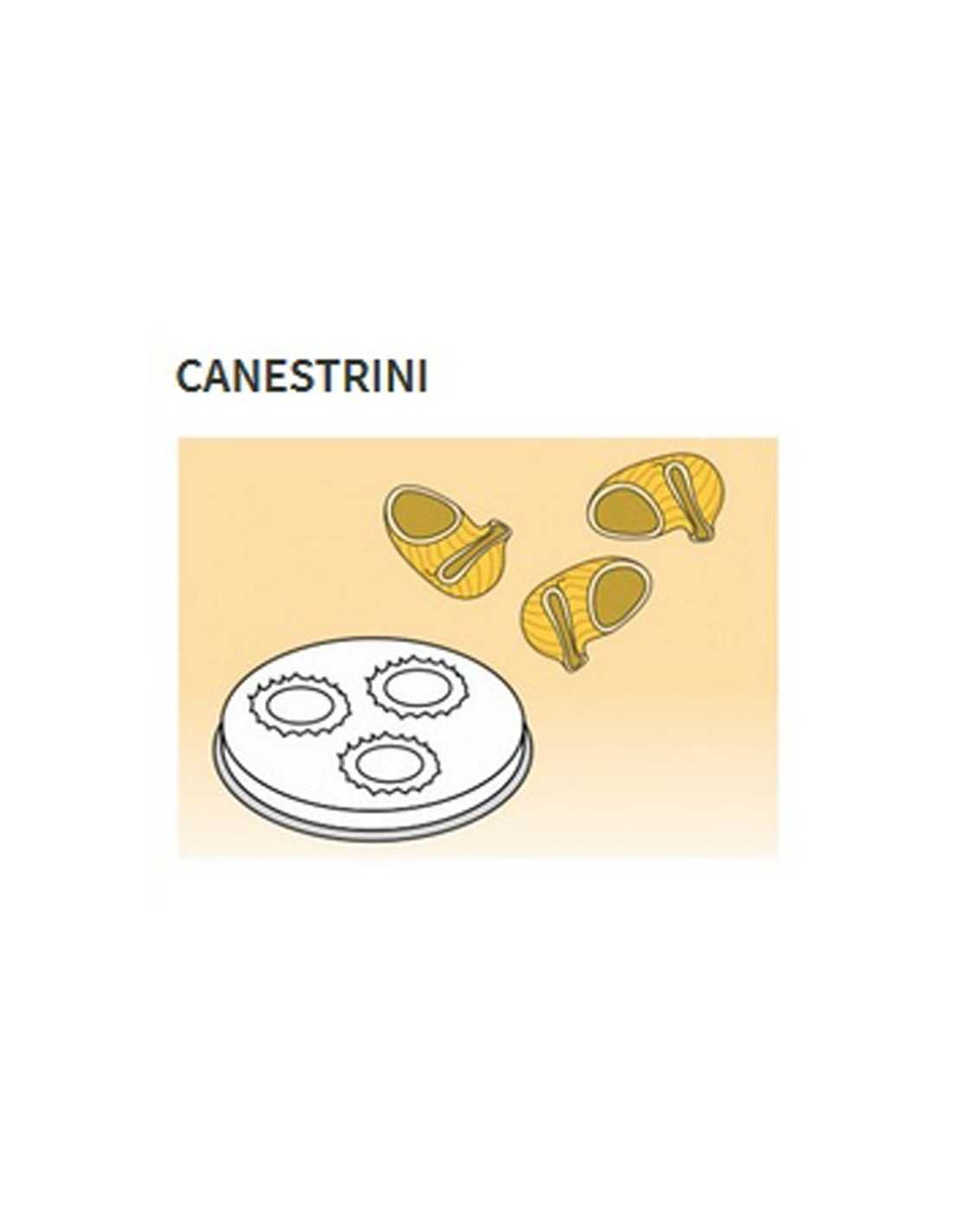 Trafile formati vari in lega ottone - Bronzo - Per macchina pasta fresca modello MPF8N - Canestrini Ø mm 16