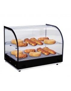 Vetrina calda in vetro con 2 piani - cm 55.4 x 37.6 x 43.2 h