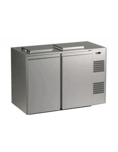 Caja de residuos refrigerada - N. 2 x 120/140 Lt- cm 175 x 87.5 x 121 h