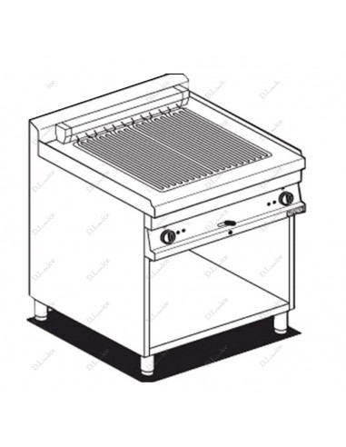 Contact grill - Direct cooking - cm 80 x 70,5 x 90 h