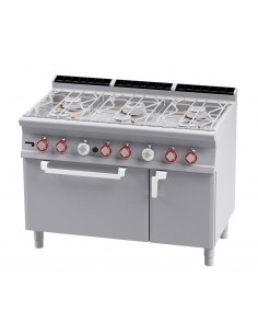 Cucina acqua a gas - N. 6 fuochi - Forno a gas statico -...
