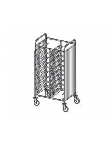 Wall racks - Steel side panels - N° 24 x GN 1/1 - cm 80 x 60 x 172 h