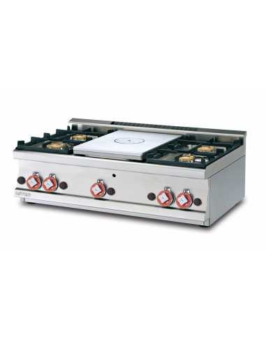 Gas cooker - Plate + 4 fires - cm 100x 60x 28h