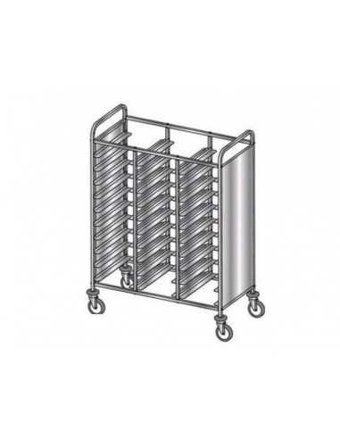 Wall racks - Steel side panels - N° 30 x GN 1/1 - cm 116 x 60 x 150 h