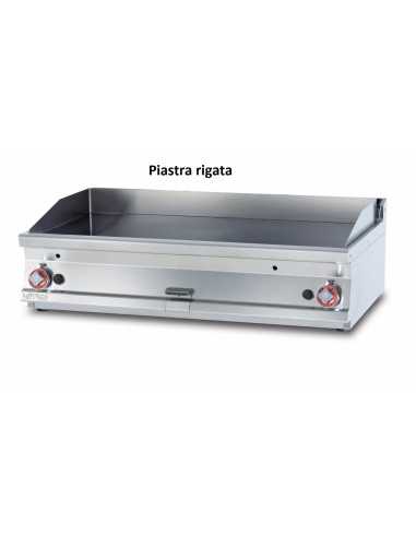 Professional Gas Fry Top - Ribbed Griddle - cm...