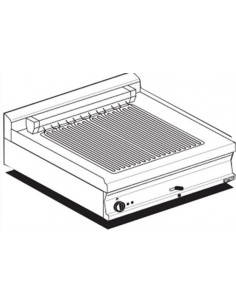 Top Contact Professional Grill - Direct Cooking - cm 80 x...