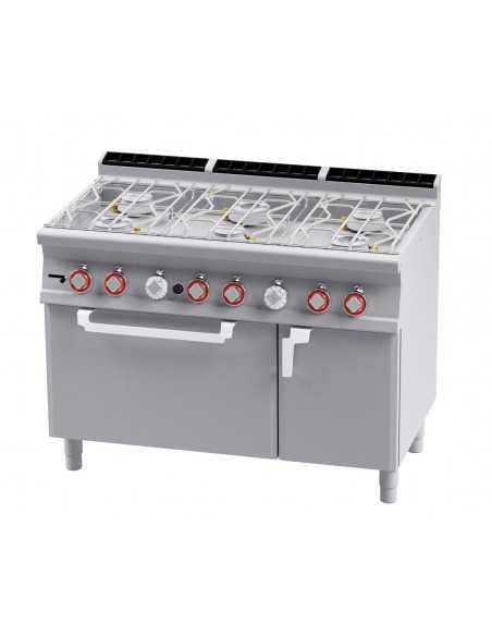 Cocina de agua de gas - N. 6 Cocinas - Horno de gas estatico - cm 120 x 90 x 90 h