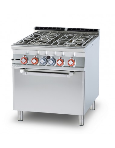Gas water cooker - N. 4 Cookers - Static gas oven - cm 80 x 90 x 90 h