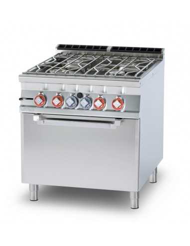 Professional Gas Range - N. 4 Burners - Static...