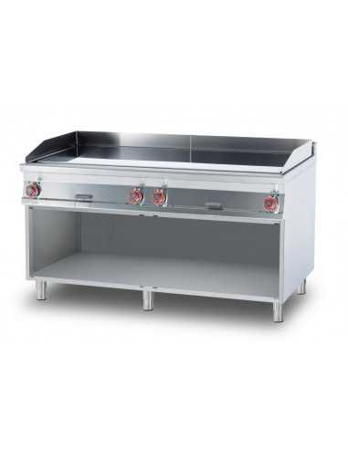 Fry top elettrico - Piastra liscia al cromo - cm 160 x 90 x 90 h