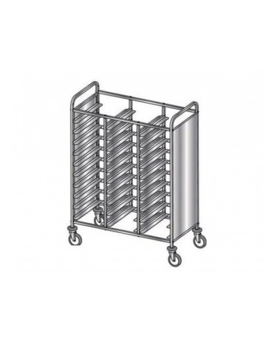 Trays trolley - Paneles de hoja - N. 36 x cm 53 x 37 - cm 129 x 60 x 172 h