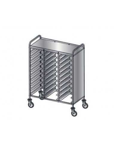 Trays trolley - Paneles de hoja - N. 30 x GN 1/1 - cm 116 x 60 x 150 h