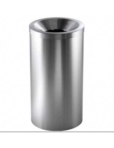 Gettacarta autoestinguente - In acciaio inox - Testa soffocante - Capacità 50 Lt. - cm Ø 31 x 59 h