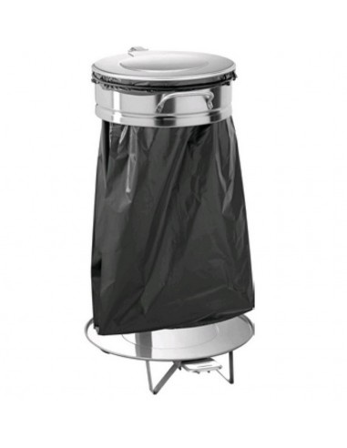 Waste bag bin large - Round fitting - Cover and pedal opening - cm 55 x 45 x 85 h
